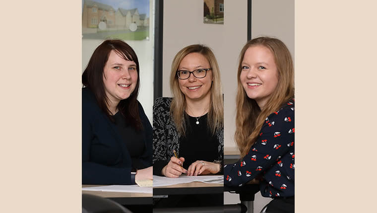 Emily Bishop, Sarah Parker and Holly Bingham of Bloor Homes
