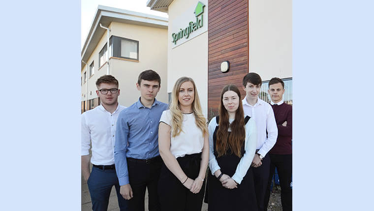 Work placement graduates for Springfield Properties