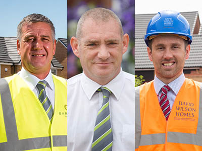 Andy Briddock, Ricky Booth and Ben Waines of Barratt Developments