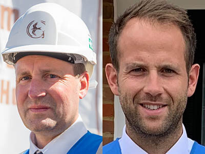 Carl Haskell and Lewis Digby of Martin Grant Homes
