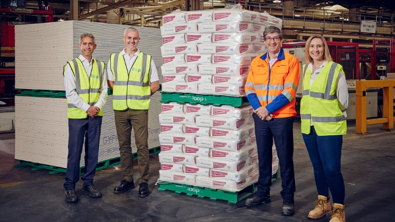 British Gypsum is to become the first building materials manufacturer in the UK to partner with sustainable pallet supplier, The Pallet LOOP.