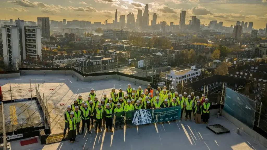 St William has celebrated a major milestone of its Regent’s View on The Canal development in Bethnal Green.