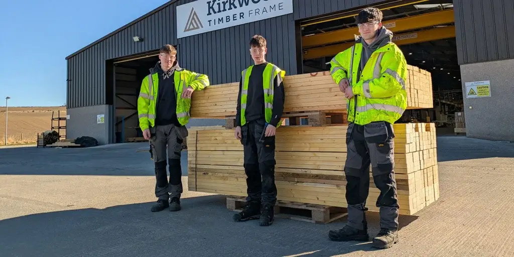 Cameron Forbes, Harrison Brodie, Gabe Taylor, Kirkwood Timber Frame
