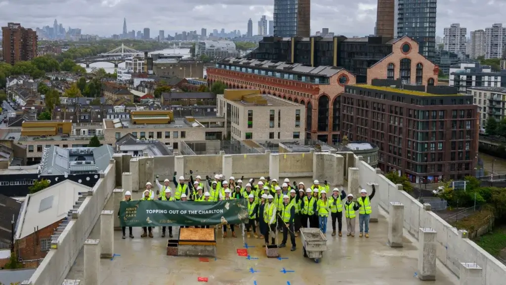 St William, part of the Berkeley Group, has marked a key milestone at its King’s Road Park development, with the topping out of The Charlton.