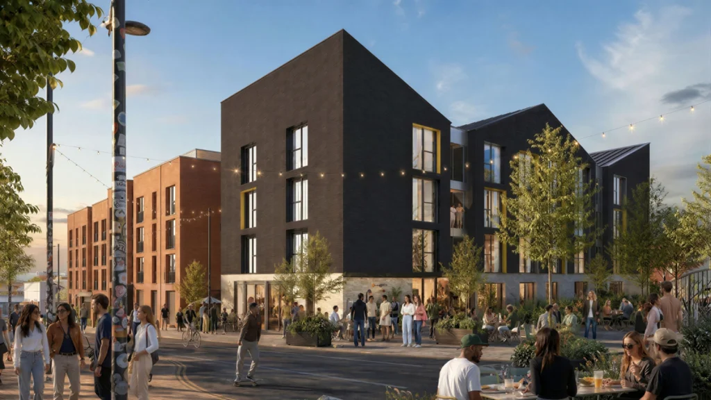 Capital&Centric has started construction at a former nightclub site in Newcastle-under-Lyme, which will deliver 63 affordable homes.