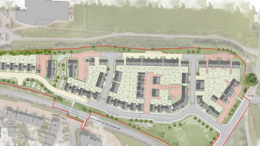 Persimmon Homes has submitted plans for 90 new energy-efficient homes in Aveley, Essex.
