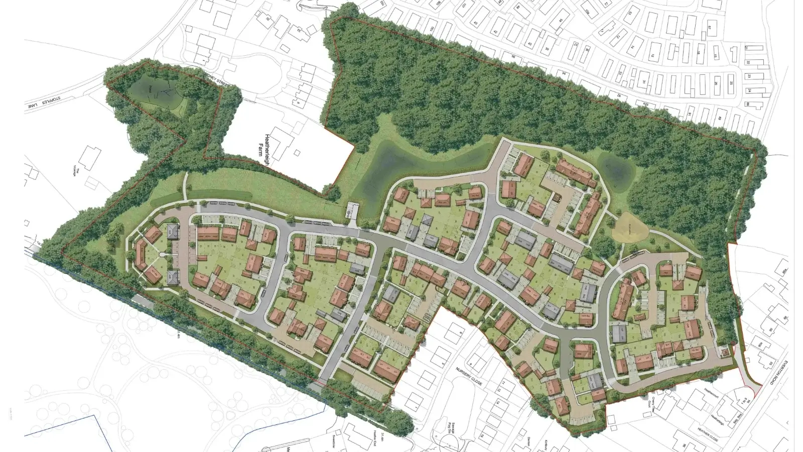 Bargate has submitted a Reserved Matters planning application to New Forest District Council for 141 homes in Hordle, Hampshire.